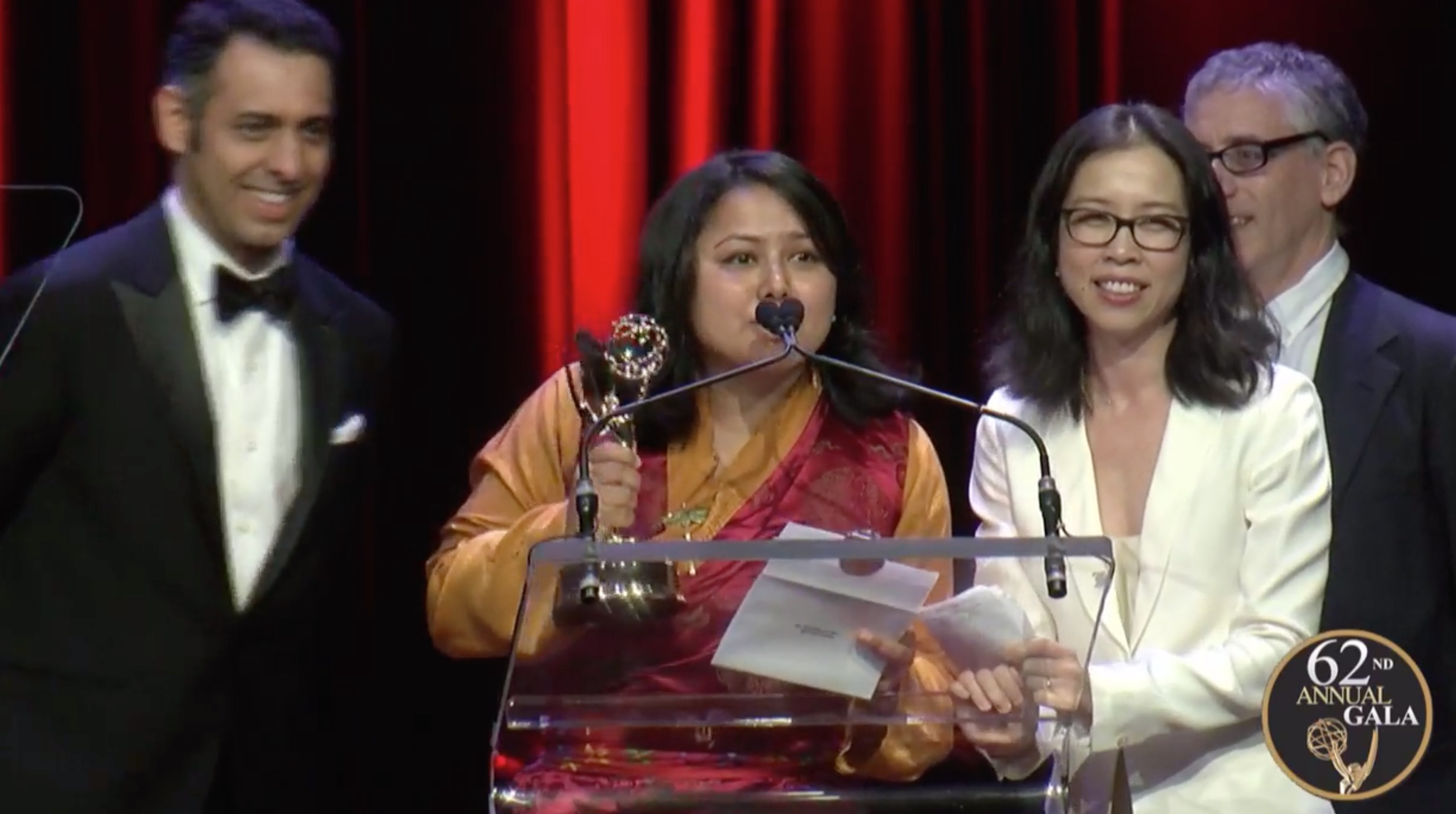 Kunchok accepts the Emmy