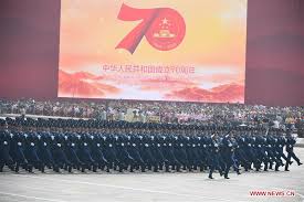 Chinese military parade during the 70th anniversary celebrations in Tiananmen square, Beijing. Photo- Xinhuanet