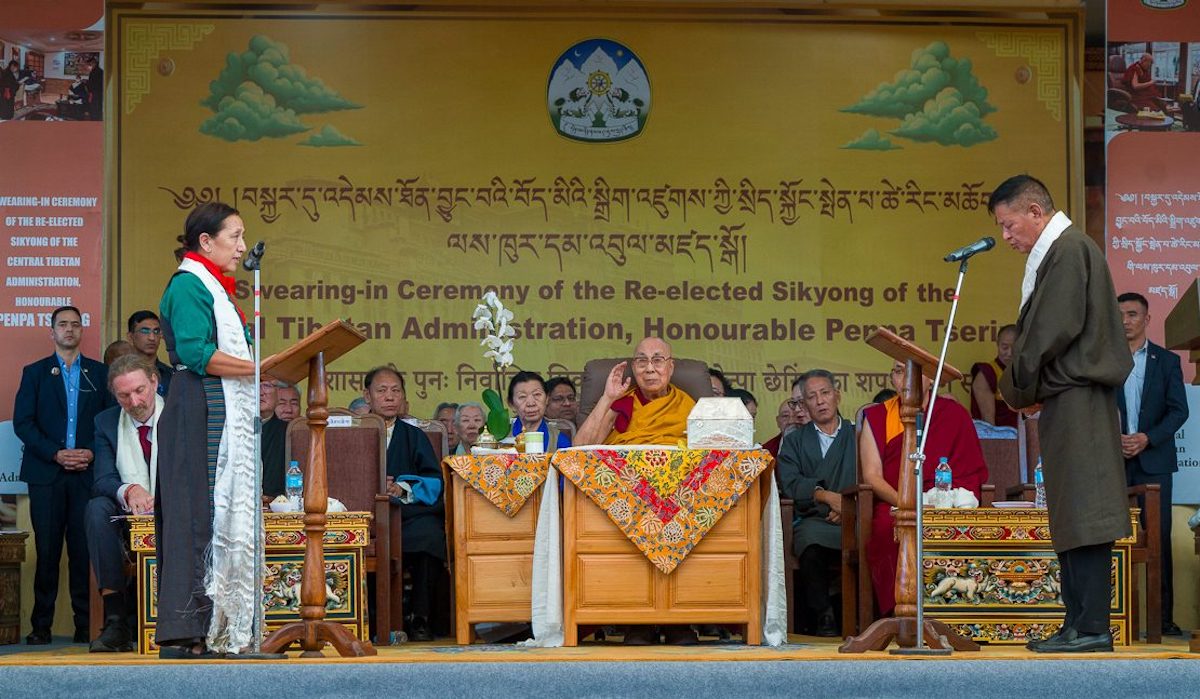 Penpa Tsering sworn in for second term as President of Tibetan Govt. in Exile