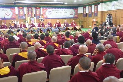 Religious heads adressing the 14th Tibetan Religious Conference 2019 (phayul)