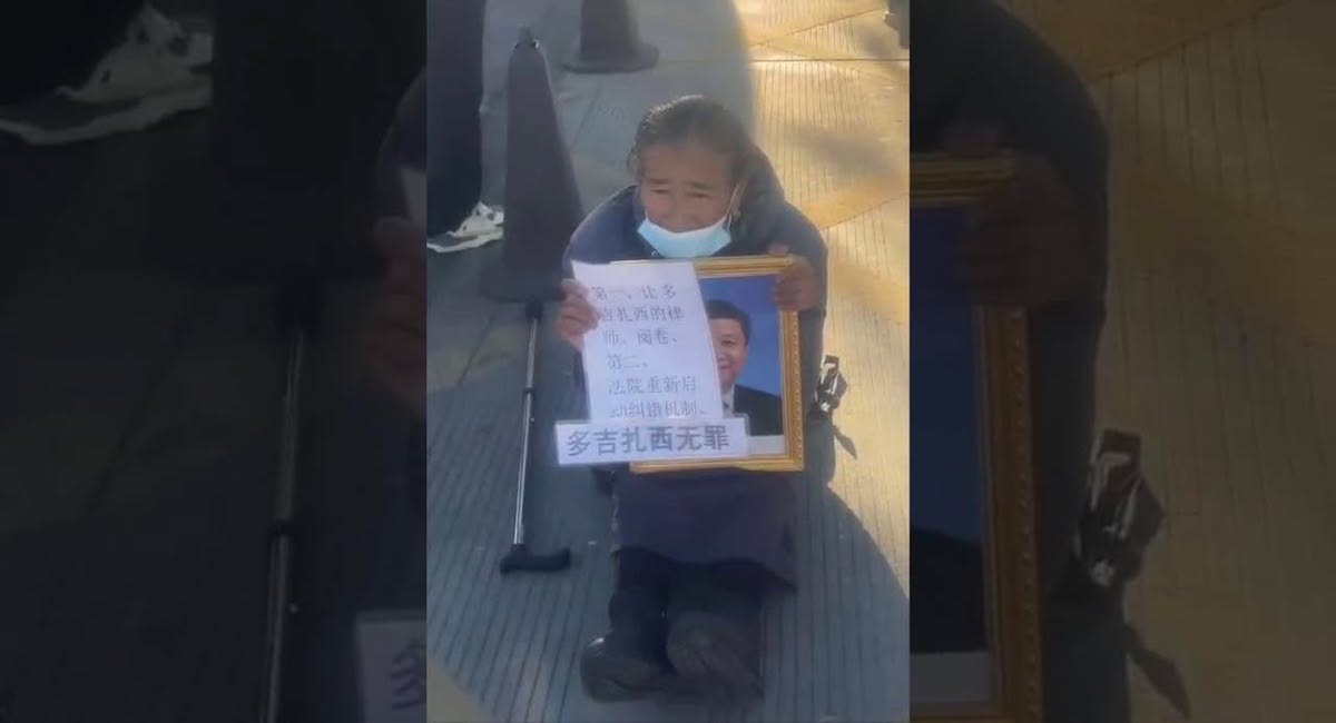 Gonpo Kyi renews protest in Lhasa, demands justice for brother Dorje Tashi