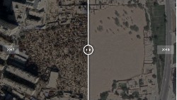 The Sultanim Cemetry in the center of Holan City is one of the most famous ancient cemeteries in Xinjiang. It was destroyed in January & March 2019. Photo- CNN