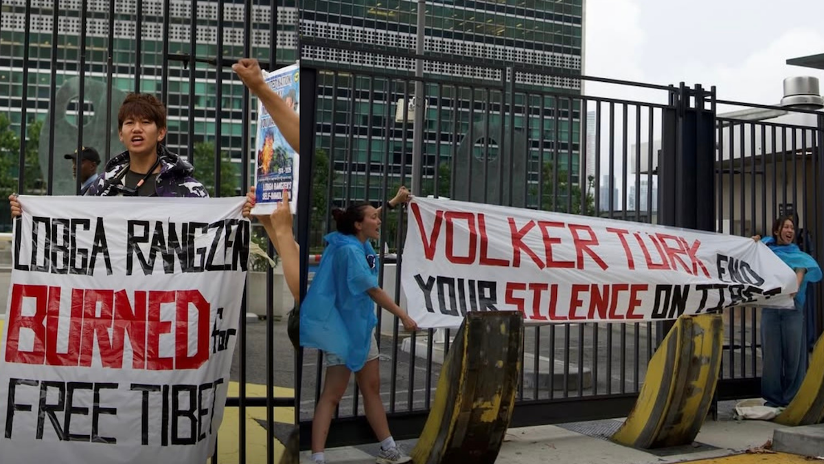 Tibetan youth activists call out United Nations, demand action after Lobga Rangzen’s self-immolation
