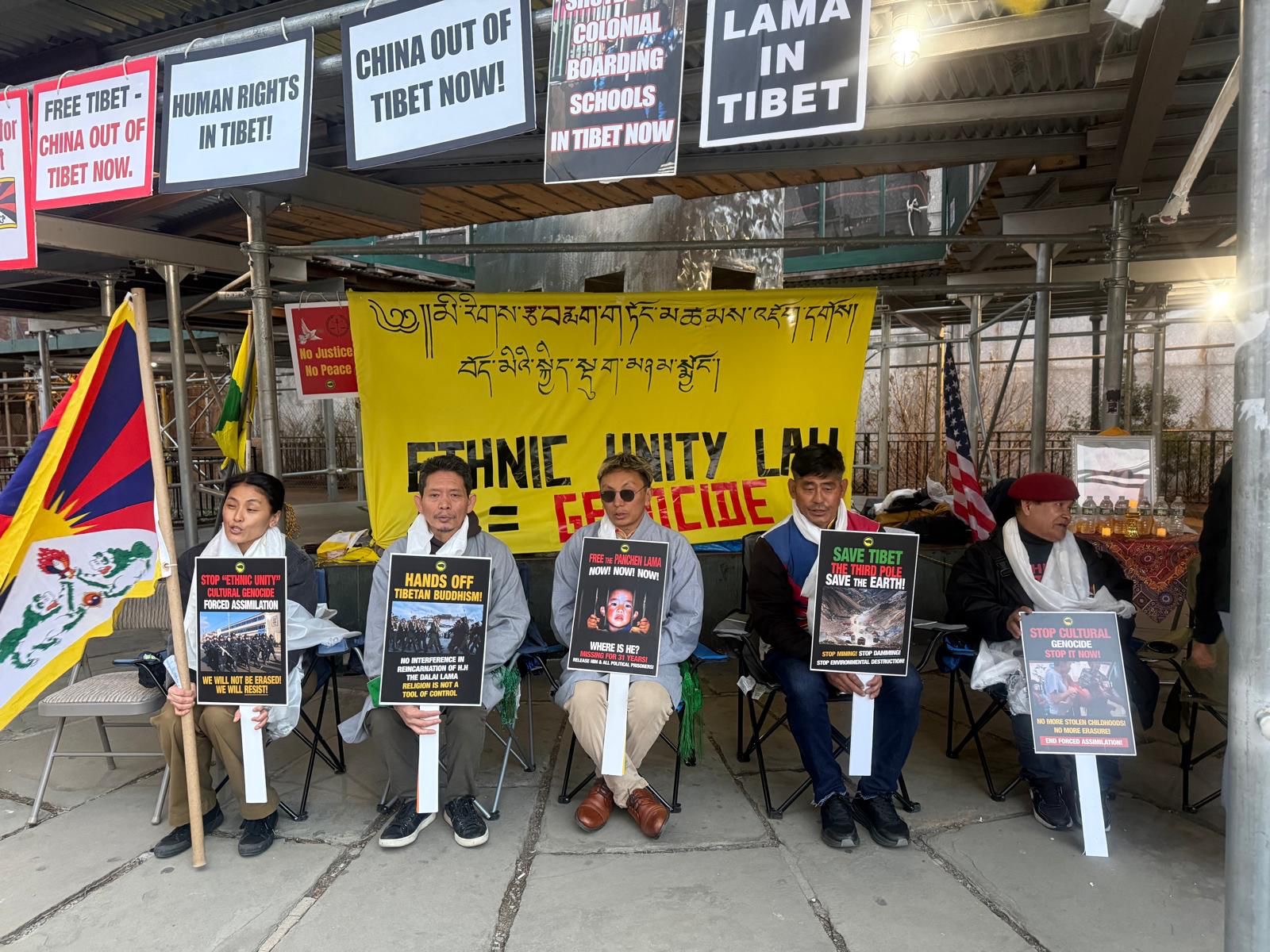 Tibetan activists launch 90-hour hunger strike outside UN HQ to spotlight Tibet 